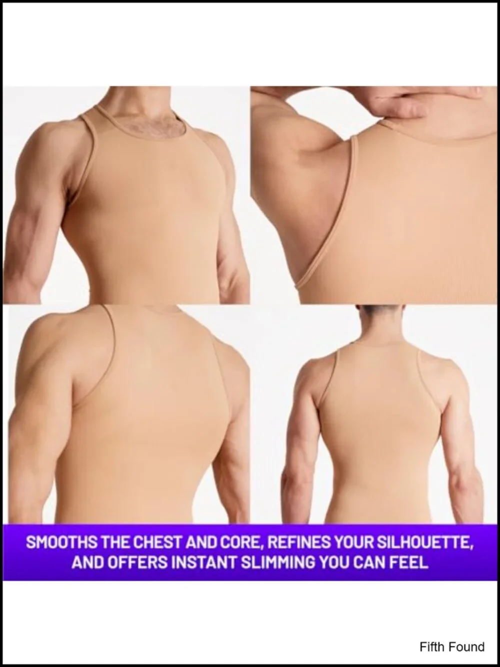 Compression Tank Top for Men - Seamless Shapewear with Sorbtek Lycra, Improves